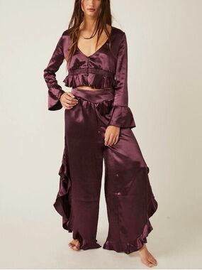 FREE PEOPLE Chasing Love Sleep Set / Precious Wine